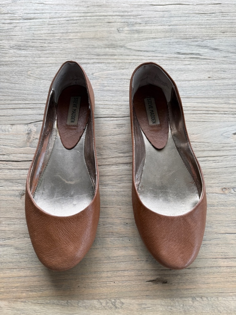 Steve Madden Women's Brown Leather Ballet Flats size 9.5M